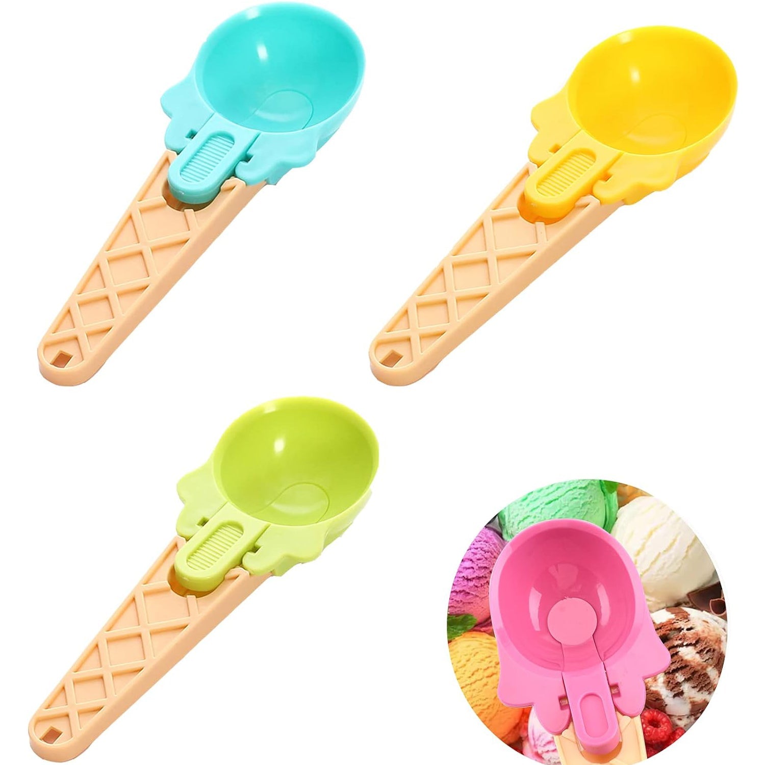 5509 Ice Cream Spoons 2pcs Plastic Water Melon Scoopers with Trigger Dipper and Adults for Summer Party Ice Cream Scoop, Food Serving Spoon Kitchen Tools Ice Cream Digging Spoon Household Spoons Cupcake Spoons Aps Fruit Ball Player (2 Pc) 5509 Ice Cream Spoons 2pcs Plastic Water Melon Scoopers with Trigger Dipper and Adults for Summer Party Ice Cream Scoop, Food Serving Spoon Kitchen Tools Ice Cream Digging Spoon Household Spoons Cupcake Spoons Aps Fruit Ball Player (2 Pc)